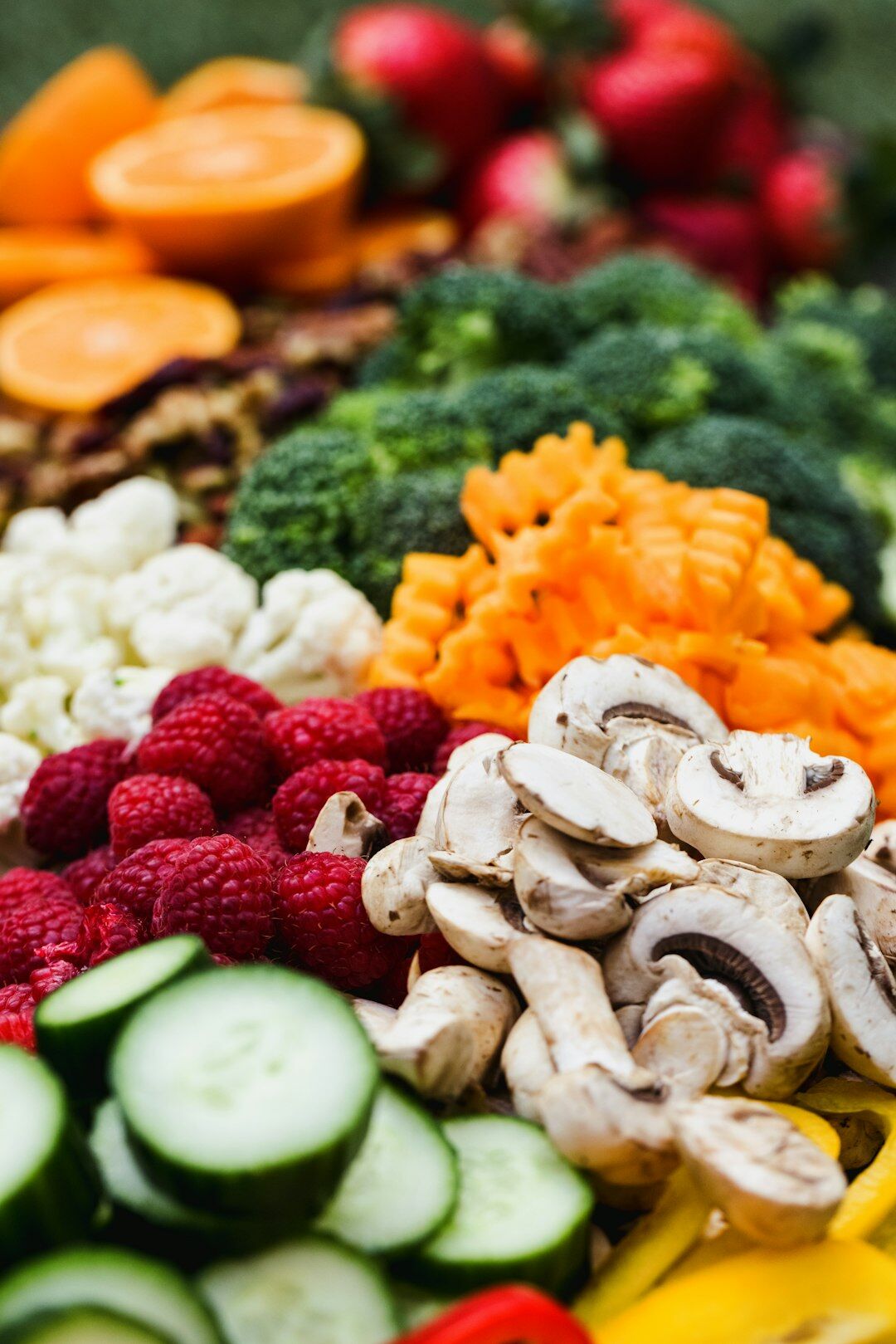 fresh vegetables and fruits