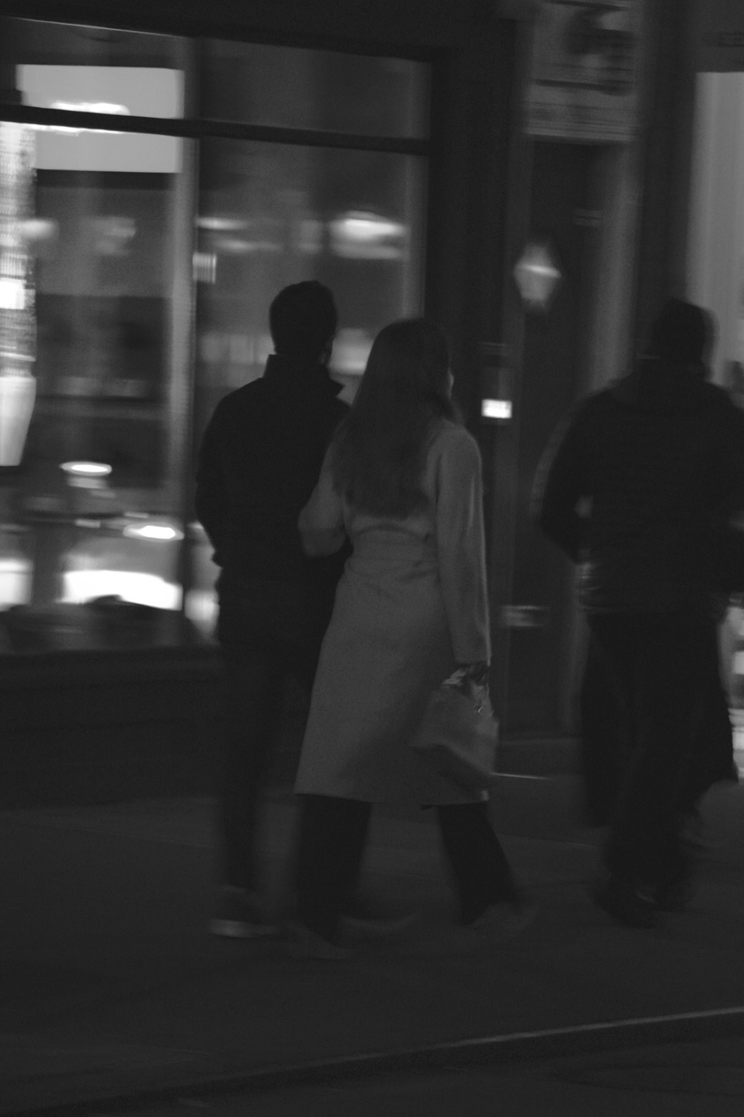 couple walking in city